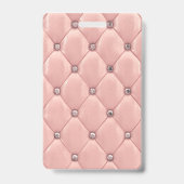luxe roze gouden gestikte monogram badge (Achterkant)