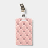 luxe roze gouden gestikte monogram badge (Achterkant met clip)