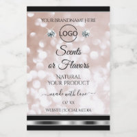 Luxe Roze Gouden Glans Productlabel Juwelen Logo