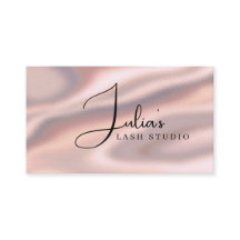 Luxe Roze Gouden Satijn Wimperstudio Zakelijke Kaa