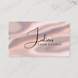 Luxe Roze Gouden Satijn Wimperstudio Zakelijke Kaa Visitekaartje