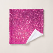 Luxe roze goudglitter bad handdoek (Wasdoekje)