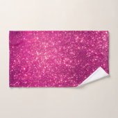 Luxe roze goudglitter bad handdoek (Handdoek)