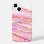 Luxe roze goudmarmer Case-Mate iPhone case (Achterkant)