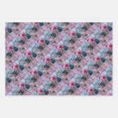 Luxe roze Happy Birthday Wrapping Paper Set (Voorkant 3)