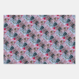 Luxe roze Happy Birthday Wrapping Paper Set