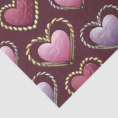 Luxe roze harten weefsel papier set (Detail)