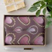 Luxe roze harten weefsel papier set (Geschenk)