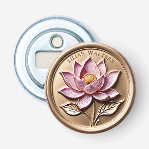 Luxe Roze Lotus Gouden Fles Pet Opener