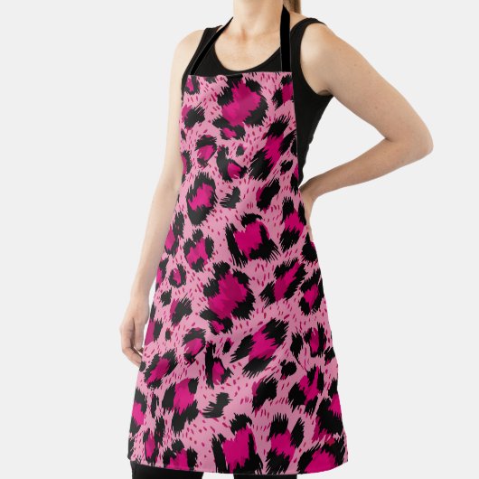 Luxe roze luipaard, dessin. schort (Insitu)