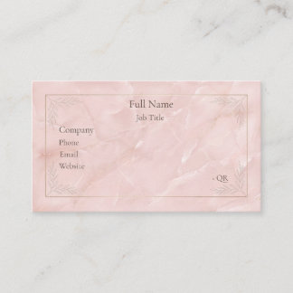 Luxe Roze Marble Goud Botanische Zakelijke  Visitekaartje