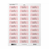 Luxe Roze Marmer Etiket (Full Sheet)