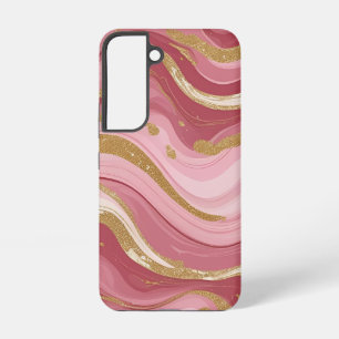 Luxe roze marmer samsung galaxy hoesje