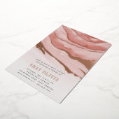 Luxe roze marmer Sweet Sixteen Birthday Folie Uitnodiging (Gedraaid)