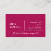 Luxe Roze Nail Kleur Nail Tech Nail Salon Visitekaartje (Achterkant)