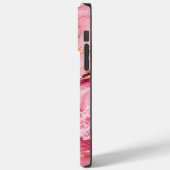 Luxe roze oceaanmarmer met gouden aders Case-Mate iPhone case (Achterkant / Links)