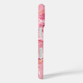 Luxe roze oceaanmarmer met gouden aders Case-Mate iPhone case (Achterkant / Rechts)