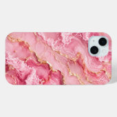 Luxe roze oceaanmarmer met gouden aders Case-Mate iPhone case (Achterkant (horizontaal))