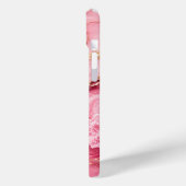 Luxe roze oceaanmarmer met gouden aders Case-Mate iPhone case (Achterkant / Links)
