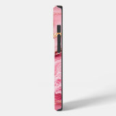 Luxe roze oceaanmarmer met gouden aders Case-Mate iPhone case (Achterkant / Links)