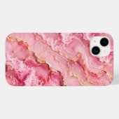 Luxe roze oceaanmarmer met gouden aders Case-Mate iPhone case (Achterkant (horizontaal))