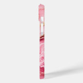 Luxe roze oceaanmarmer met gouden aders Case-Mate iPhone case (Achterkant / Links)