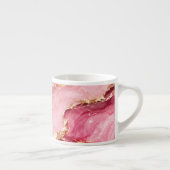 Luxe roze oceaanmarmer met gouden aders espresso kop (Rechts)