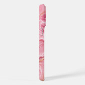 Luxe roze oceaanmarmer met gouden aders iPhone hoesje (Rechterkant)