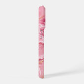 Luxe roze oceaanmarmer met gouden aders iPhone hoesje (Rechterkant)