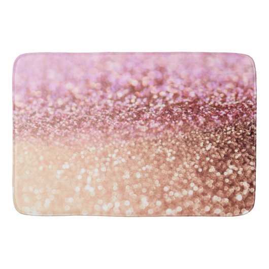 Luxe roze ombre glitter gradiënt badmat (Voorkant)
