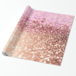 Luxe roze ombre glitter gradiënt cadeaupapier