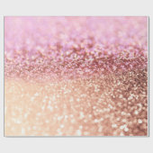 Luxe roze ombre glitter gradiënt cadeaupapier (Vlak)