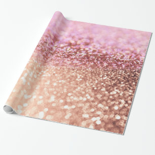 Luxe roze ombre glitter gradiënt cadeaupapier
