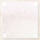 Luxe roze ombre glitter gradiënt glazen onderzetter (Achterkant)