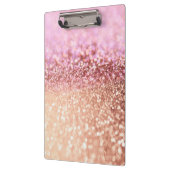 Luxe roze ombre glitter gradiënt klembord (Links)