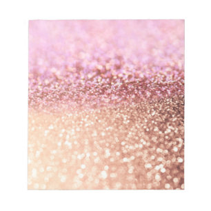 Luxe roze ombre glitter gradiënt notitieblok