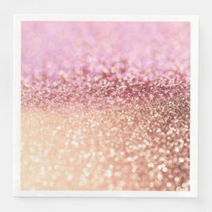 Luxe roze ombre glitter gradiënt servetten