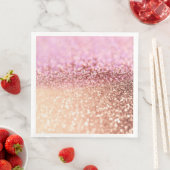 Luxe roze ombre glitter gradiënt servetten (Insitu)