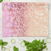 Luxe roze ombre glitter gradiënt theedoek (Gevouwen)