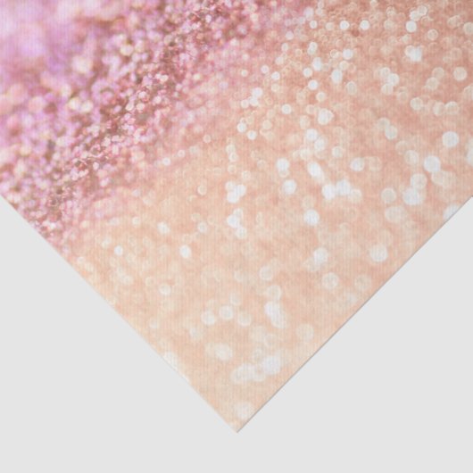 Luxe roze ombre glitter gradiënt tissuepapier (Detail)