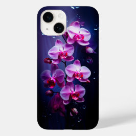 Luxe roze orchidee bloemen Case-Mate iPhone 14 hoesje