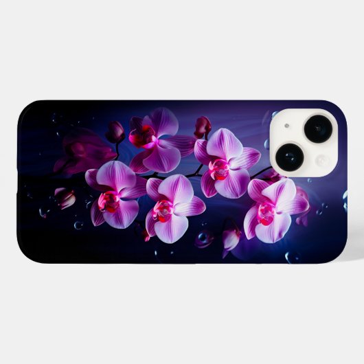 Luxe roze orchidee bloemen Case-Mate iPhone case (Achterkant (horizontaal))