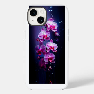 Luxe Roze Orchidee Bloemen iPhone 14 Hoesje