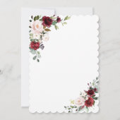 Luxe Roze Paarse Bloemengoud Eerste Heilige Commun Kaart (Achterkant)