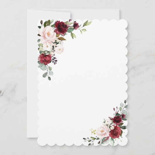 Luxe Roze Paarse Bloemengoud Eerste Heilige Commun Kaart (Achterkant)