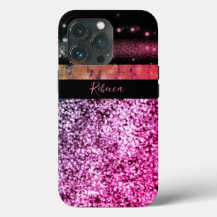 Luxe Roze Paarse Gitter Signature Monogram Case-Mate iPhone Case