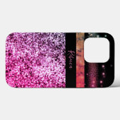 Luxe Roze Paarse Gitter Signature Monogram Case-Mate iPhone Case (Achterkant (horizontaal))
