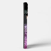 Luxe Roze Paarse Gitter Signature Monogram Case-Mate iPhone Case (Achterkant / Rechts)