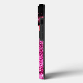 Luxe Roze Paarse Gitter Signature Monogram Case-Mate iPhone Case (Achterkant / Links)