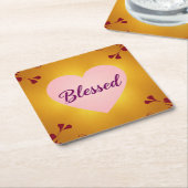 Luxe Roze Paarse Goud Gezegend Onderzetter Set (Schuin)